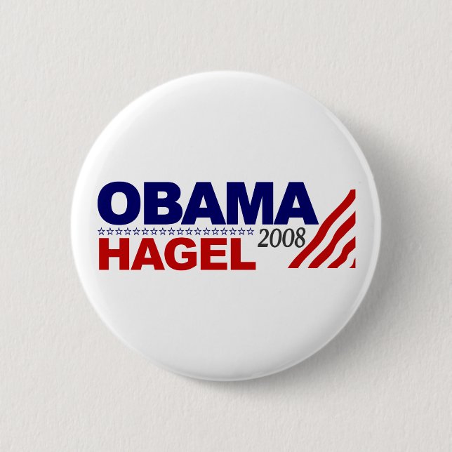 Obama Hagel 2008 Button (Vorderseite)