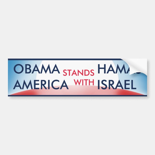 Obama Hamas V US Israel Autoaufkleber (Vorne)