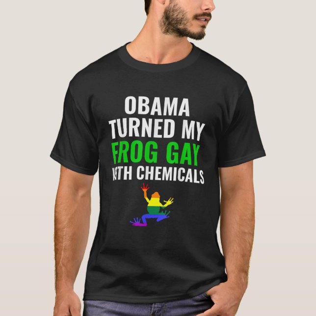 Obama hat mir den Froschschwanz mit Chemikalien-Ge T-Shirt (Vorderseite)