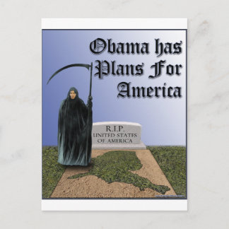Obama hat Pläne für Amerika Postkarte