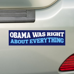 Obama hatte Recht in Bezug auf alles, was Trump ab Autoaufkleber