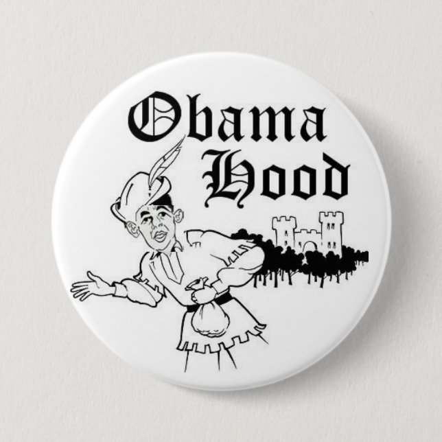 Obama-Hauben-Knopf Button (Vorderseite)