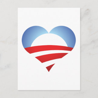 Obama Heart Postkarte
