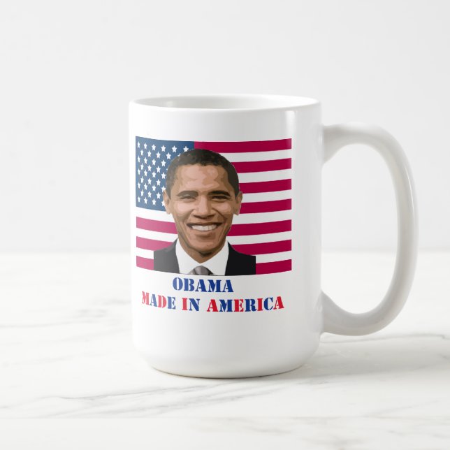 Obama, hergestellt in Amerika Kaffeetasse (Rechts)