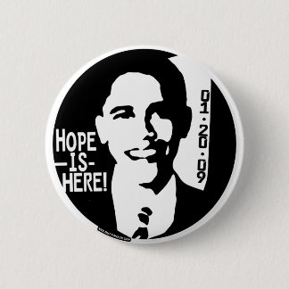 Obama-Hoffnung ist hier Gang 2009 Button