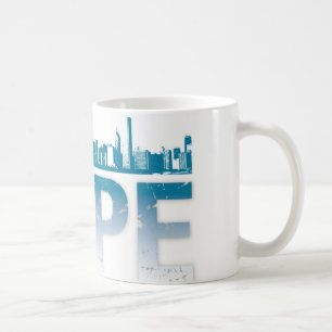 Obama-Hoffnungs-Tassen-ChicagoSkyline Tasse