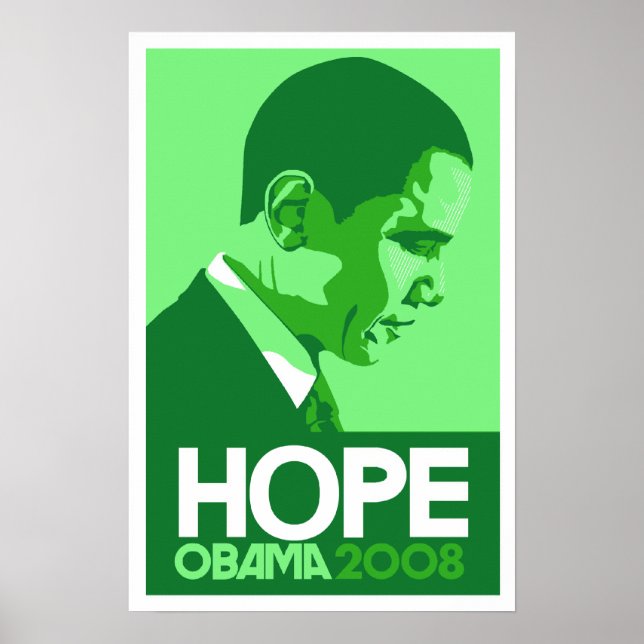 Obama - Hope Dark Green Poster (Vorne)