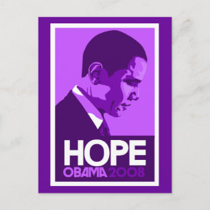 Obama Hope Lila Postkarte