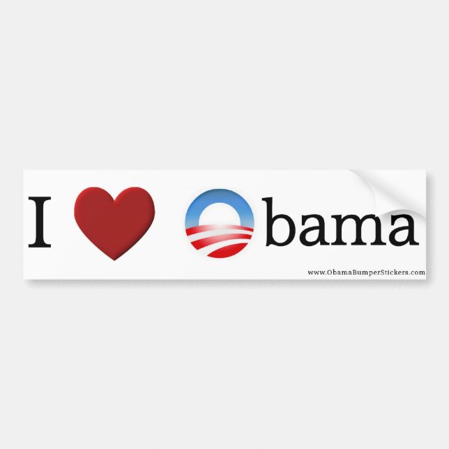 Obama"ich LiebeObama" Autoaufkleber (Vorne)