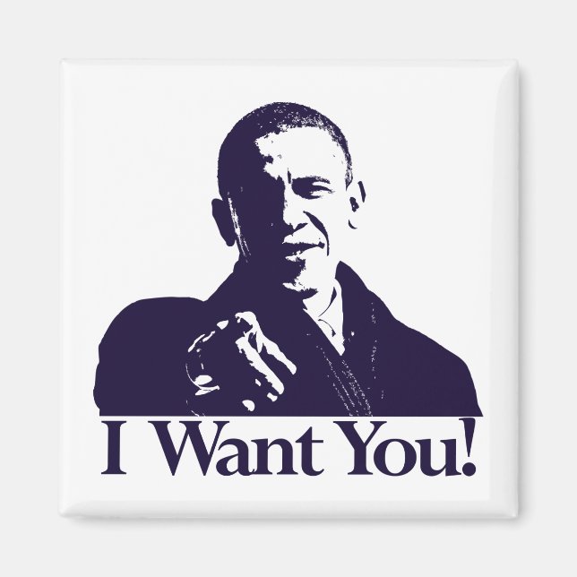 Obama ich will dich! Magnet (Vorne)