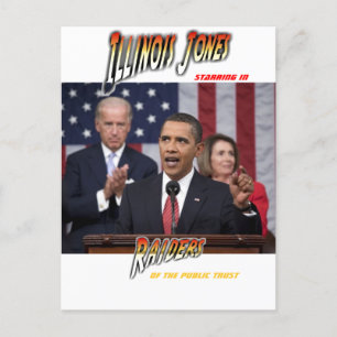 Obama ILLINOIS JONES - Räuber des öffentlichen Postkarte
