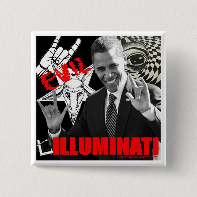 Obama - Illuminati Button (Vorderseite)