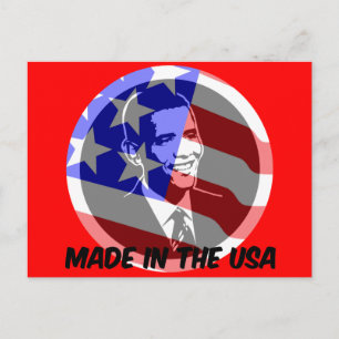 Obama in den USA Postkarte