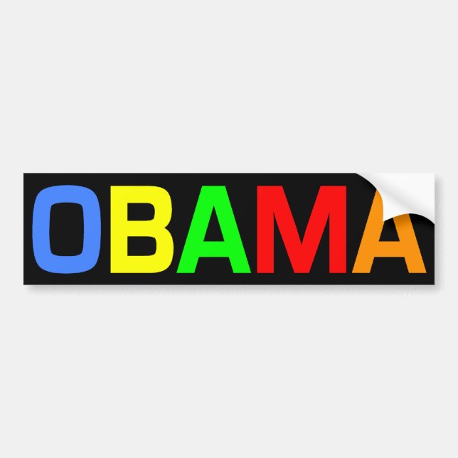 Obama in einem Regenbogen des FarbAutoaufklebers Autoaufkleber (Vorne)