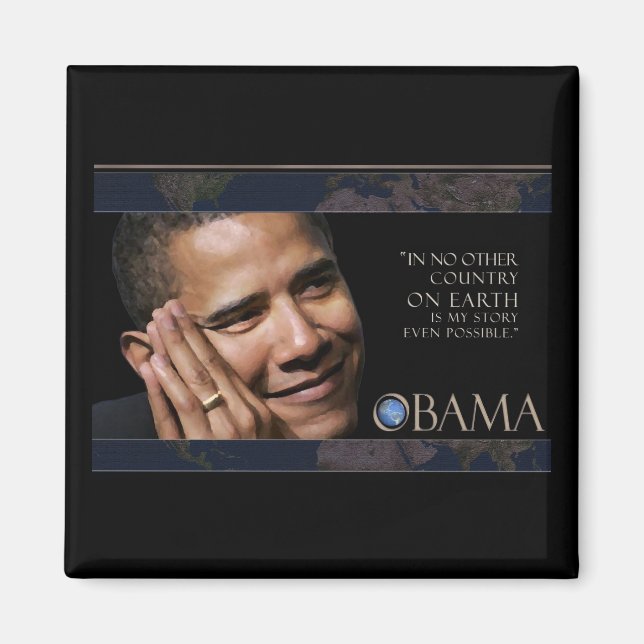 Obama inspirierender Zitat Magnet (Vorne)