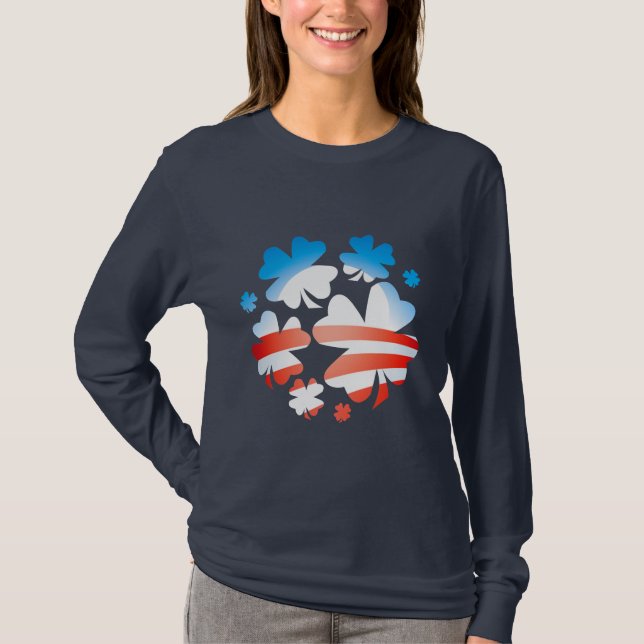 Obama-Iren-Kleeblätter T-Shirt (Vorderseite)