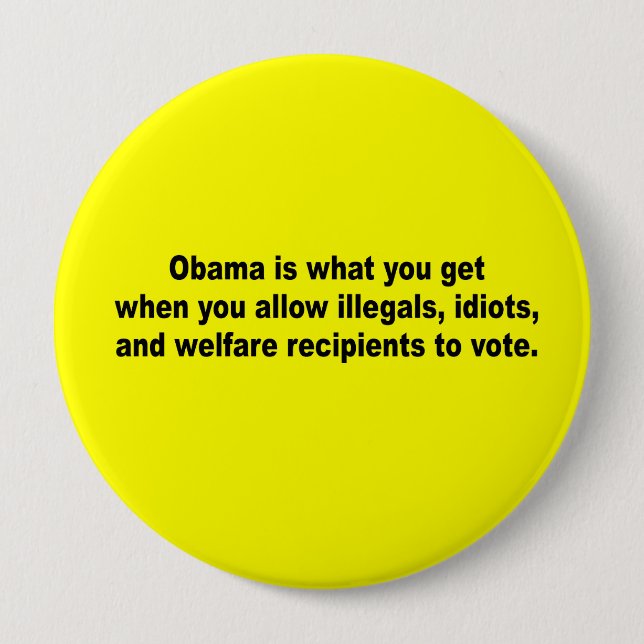 Obama ist das, was man bekommt, wenn man button (Vorderseite)
