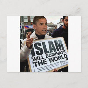 Obama ist ein Muslim. Postkarte