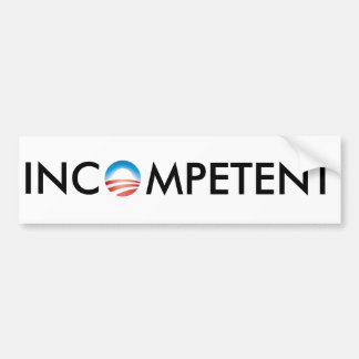 Obama ist inkompetent autoaufkleber