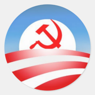 Obama ist Kommunist Runder Aufkleber