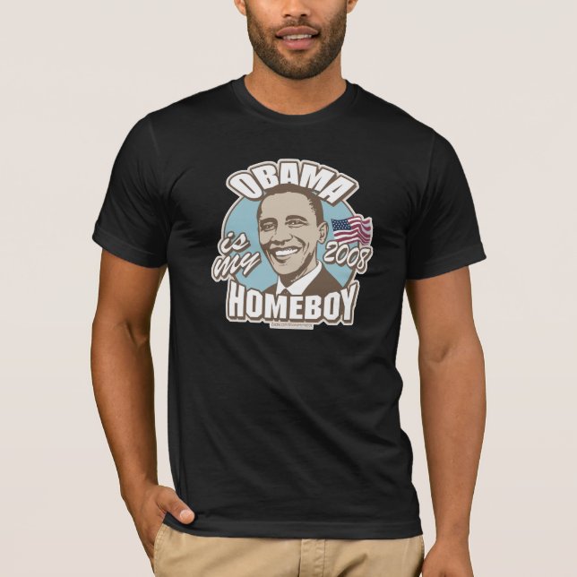 Obama ist mein Homeboy-Dunkelheits-Shirt T-Shirt (Vorderseite)