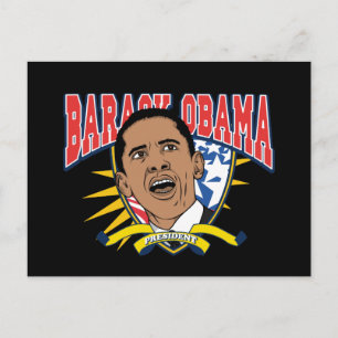 Obama ist Präsident Postkarte