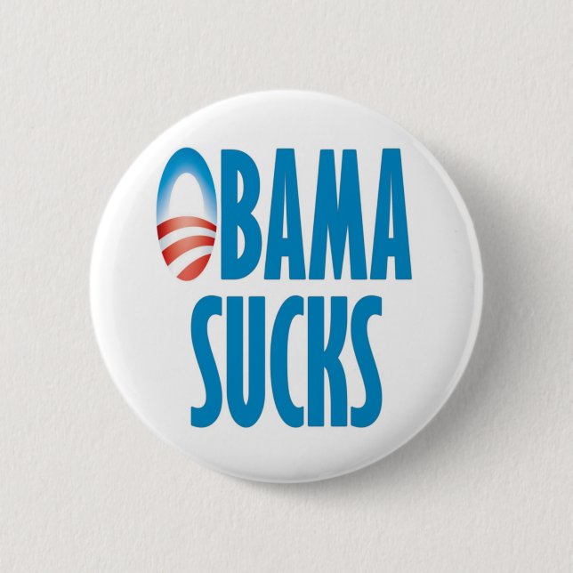 Obama ist zum Kotzen Button (Vorderseite)