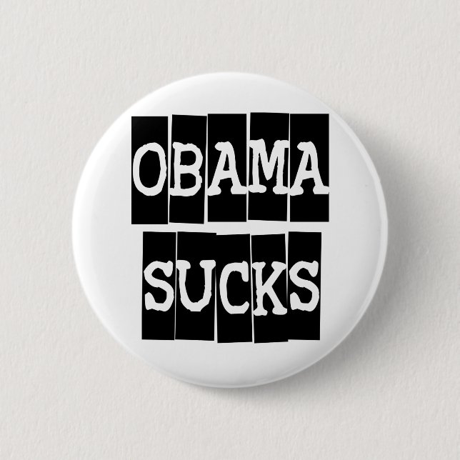 Obama ist zum Kotzen Button (Vorderseite)