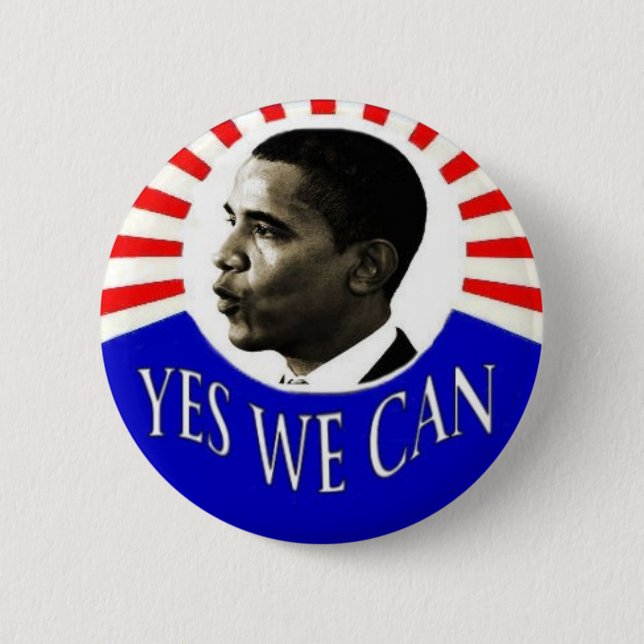 Obama, ja, das wir knöpfen können button (Vorderseite)