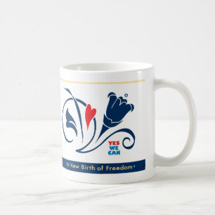 Obama - JA KÖNNEN WIR, Liebe-Blüten-Tasse 1-20-0 Kaffeetasse