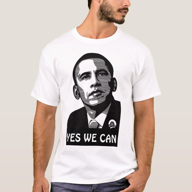 Obama ja können wir T - Shirt (Vorderseite)