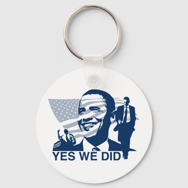 Obama Ja Wir haben Schlüsselanhänger getan (Vorderseite)