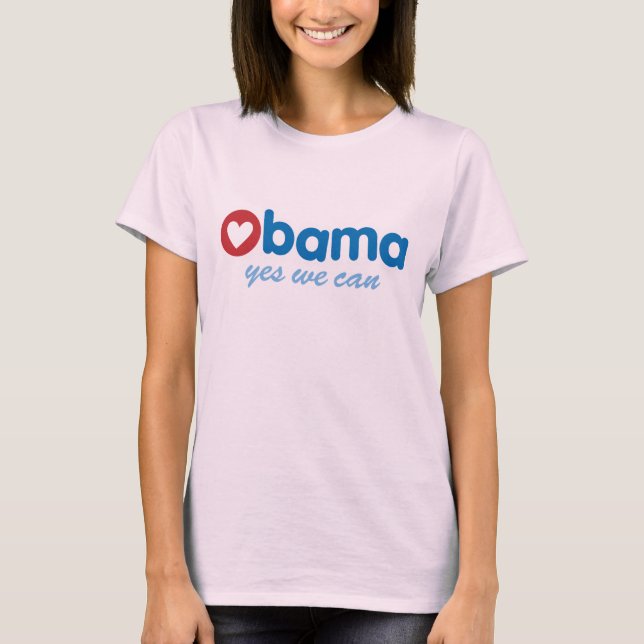 Obama Ja wir können T - Shirt (Vorderseite)