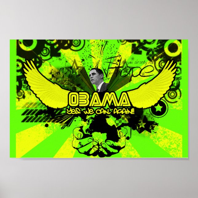 Obama (Ja, wir können wieder!!) Poster! Poster (Vorne)