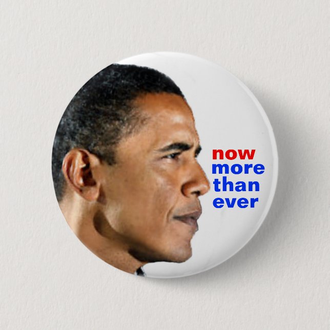 Obama jetzt mehr als überhaupt button (Vorderseite)