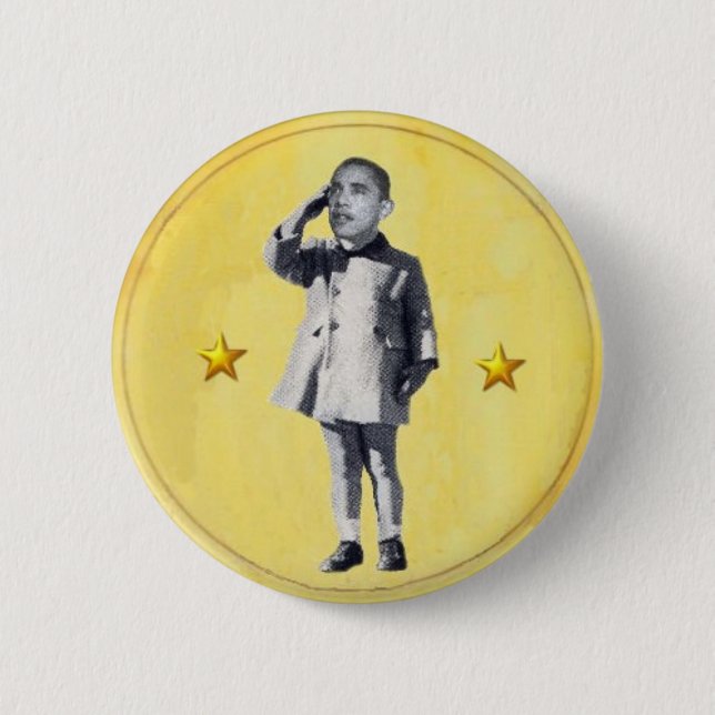 Obama-JFK, jr.-Goldstern-Button Button (Vorderseite)