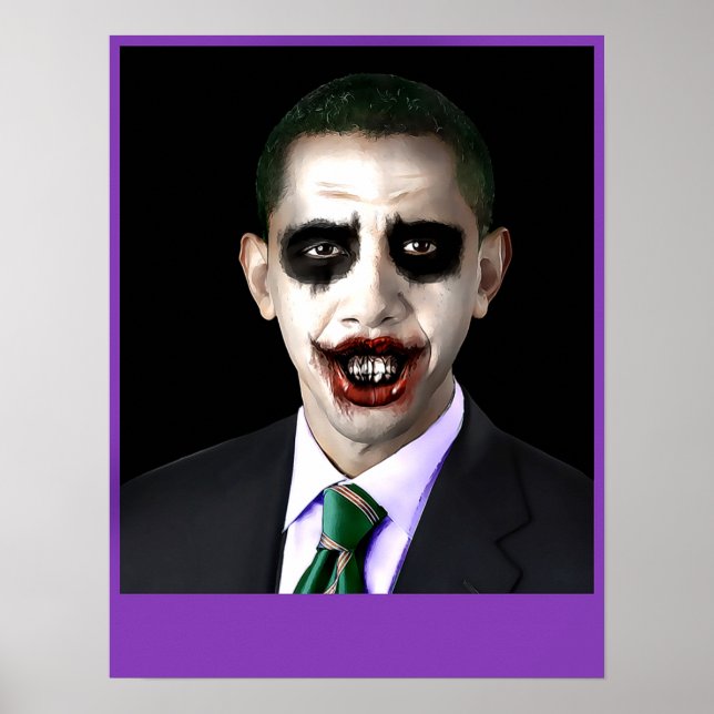 Obama-Joker anpassbar Poster (Vorne)