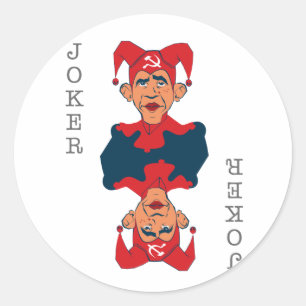 Obama-Joker Runder Aufkleber