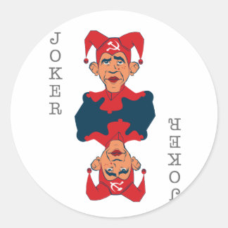 Obama-Joker Runder Aufkleber