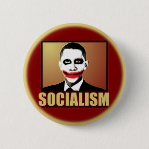 Obama-Joker - Sozialismus Button