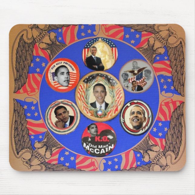 Obama-Kaleidoskop Mousepad (Vorne)