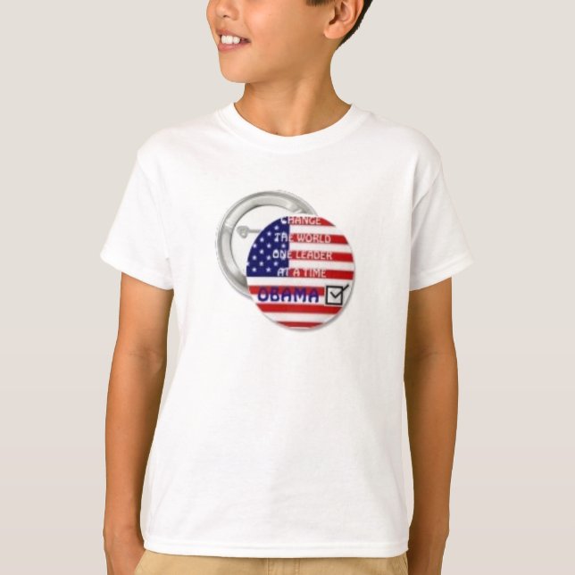 Obama-Knopf T-Shirt (Vorderseite)