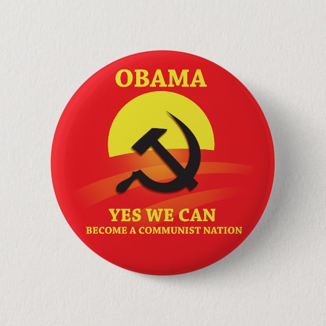 Obama-Kommunist-Knopf Button (Vorderseite)