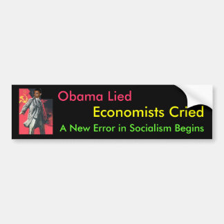 Obama lag: Ein neuer Fehler von Sozialismus Autoaufkleber