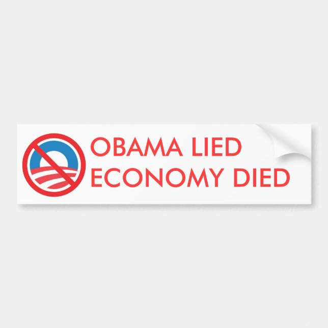 OBAMA LAG, WIRTSCHAFT STARB AUTOAUFKLEBER (Vorne)