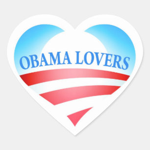 Obama-Liebhaber-Aufkleber Herz-Aufkleber