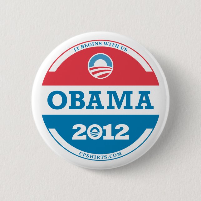 Obama-Logo 2012 Button (Vorderseite)