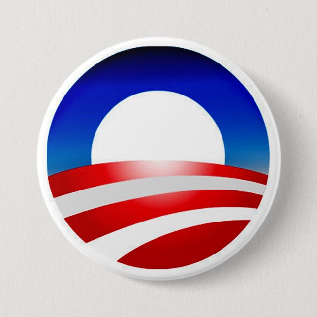 Obama-Logo-Entwurf Zazzle Produkte Button (Vorderseite)