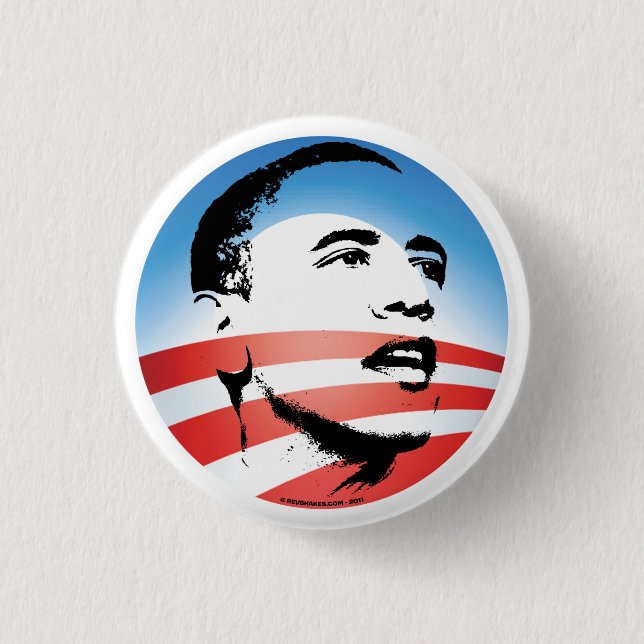 Obama-Logo - schlicht Button (Vorderseite)