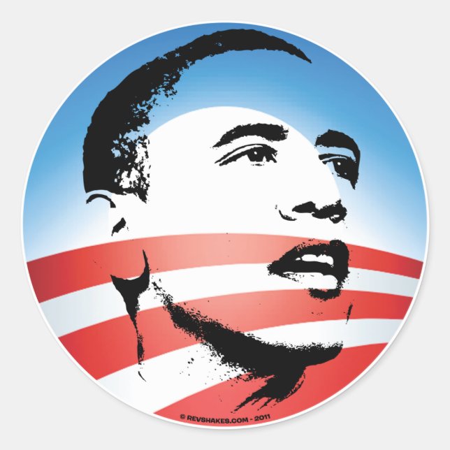 Obama-Logo - Schlicht Runder Aufkleber